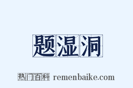 题湿洞是什么意思的图片